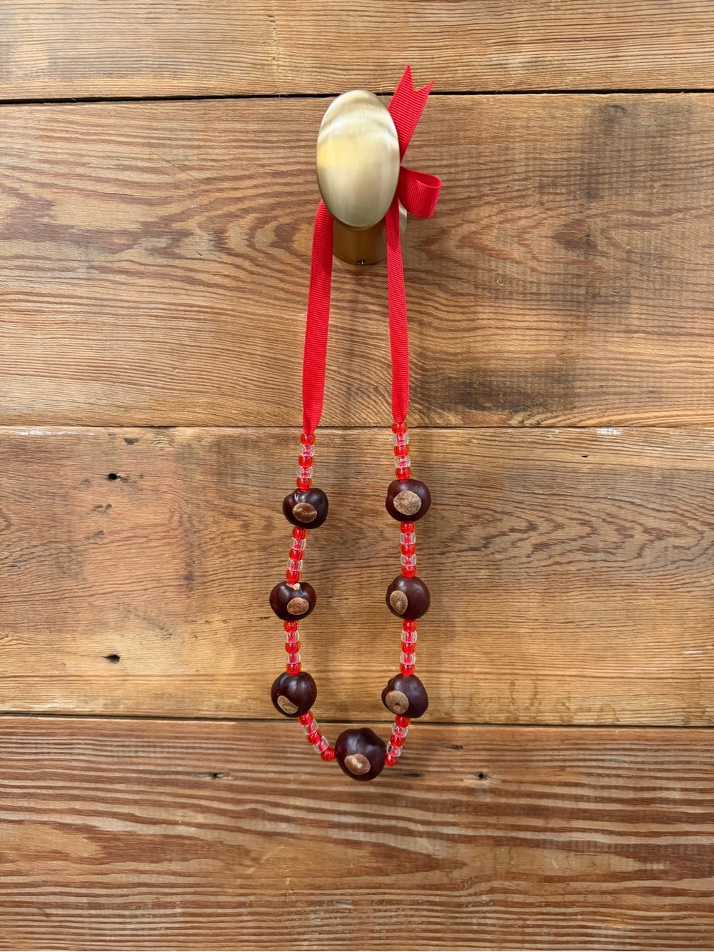 Ohio State Buckeyes Handmade Ribbon Necklace